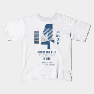 Sneaker Label Jordan 4 Industrial Blue Sneaker Matching Kids T-Shirt